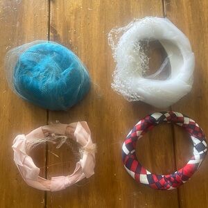 Lot Womens 50s Vintage Hats Band Pillbox Fascinator Joni Silk Lace Peacock Kate